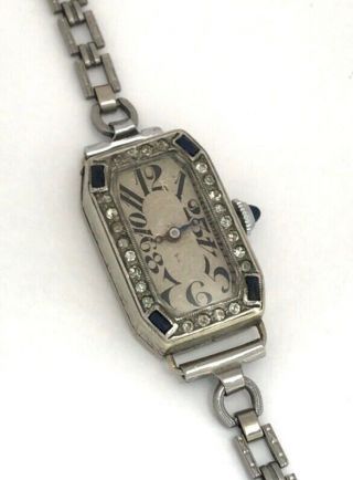 Vintage 1920s Art Deco Blancpain Ladies Swiss Mechanical Wristwatch Engraved 3