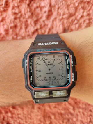 Vintage Timex Marathon Digital Very Rare Mens Watch