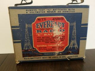 Vintage Eveready Radio Battery - No.  771 - 4 1/2 Volts C Battery