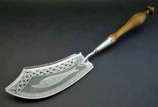C1817 AimÉe Catherine Clerin Antique 19thc French Solid Silver Fish Slice Server