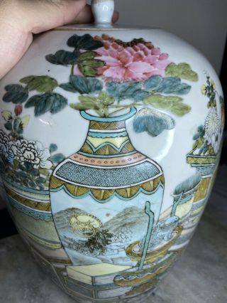 A large GuangXu mark period Chinese famille rose jar and cover 6