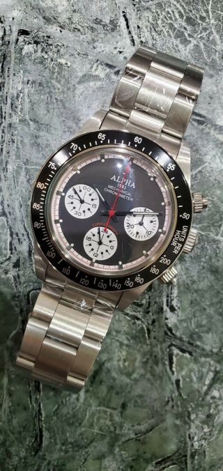 Alpha Watch Daytona Paul Newman Panda Dial Mechanical 3 Registered Chronograph