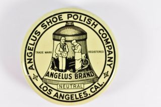 Vintage Angelus Brand Shoe Polish Company Advertising Tin Los Angeles Ca