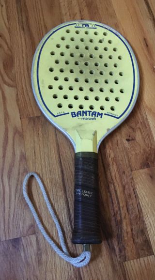 Vintage Marcraft Bantam Paddle Tennis Racquet Racket Apta Fiberglass
