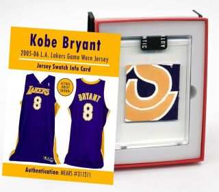 Kobe Bryant 2005 - 06 La Lakers Game Worn Jersey Mystery Swatch Box