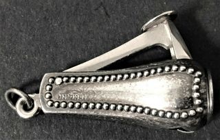 Antique American Sterling Silver Cigar Cutter Fob Charm
