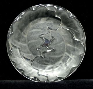 Vintage Lalique Crystal Chene Pattern 7 " Salad Plate
