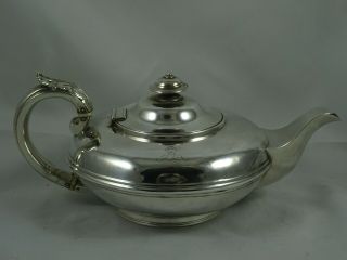 George Iv Solid Silver Tea Pot,  1829,  652gm