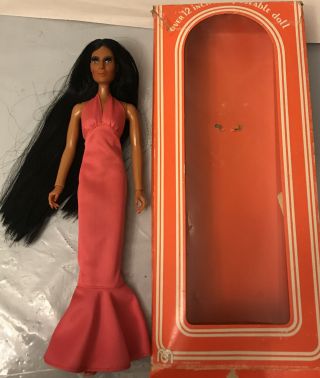 Vintage Mego Cher Doll With Dress And Shoes