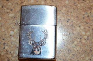 Vintage ZIPPO Lighter Outdoors Deer 8 - Point Buck A IX Bradford PA (A) 2