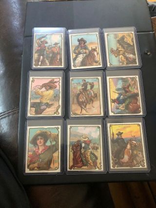 9 Cowboy Series Hassan Cigarette Cards Queen Of The Ranch Set Break High Quali