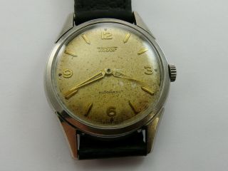 VINTAGE 1956 TISSOT cal 28.  5R 21 AUTOMATIC GENTS WATCH RUNS FOR REPAIR 3