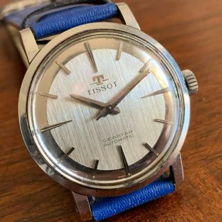 Rare Vintage 1960s Tissot Seastar Automatic Silver Dial Swiss Made Dress Watch