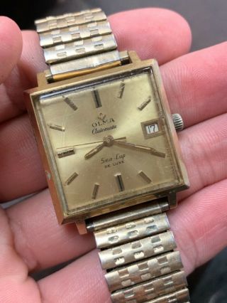 Vintage Olma Automatic Sea Cup De Luxe Watch Well Nr