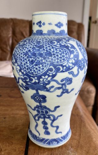 A 17th Century Kangxi Period Chinese Blue And White Vase