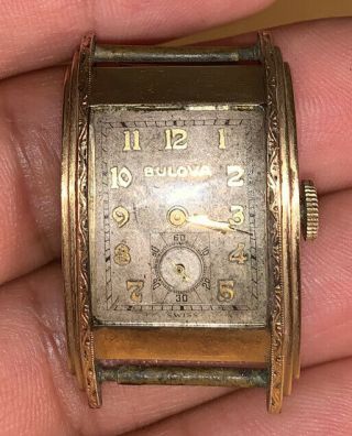 Vintage Ladies Bulova 10k Rolled Gold Plate Watch Not For Parts/repair