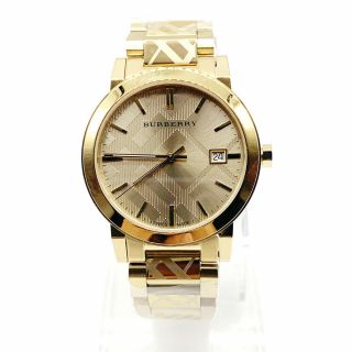 Burberry Bu9038 Swiss Gold Ion - Plated Champagne Bracelet Quartz Unisex Watch