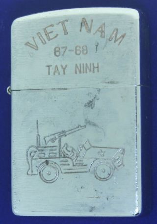 Us Army 720th Military Police Mp Bn Tay Ninh 1967 - 1968 Vietnam Zippo Lighter