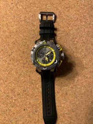 Mens Invicta Subaqua Noma V Yellow 50mm Swiss Movt Chronograph Silicone Watch