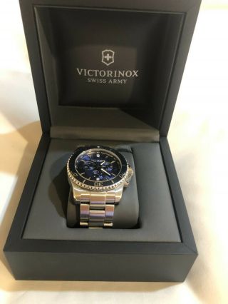 Victorinox Swiss Army Maverick Stainless Steel Watch,  43mm,  Blue Sapphire Glass
