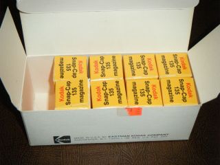 Vintage Kodak Snap - Cap 135 Bulk Film Loading Canisters – Box Of 8 Magazines