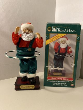 Vintage Hula Hoop Santa Claus.  14” Musical/animated Motion Activated Details