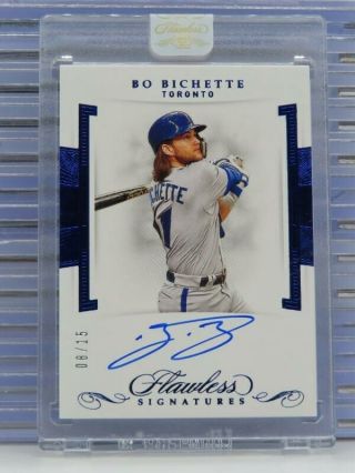 2020 Flawless Bo Bichette Ruby Star Swatch Signatures Rookie Patch Auto /20 K67