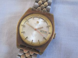 Vintage Tissot Seastar Pr 516 Gl Automatic Wristwatch W/ Kreisler Stelux Band