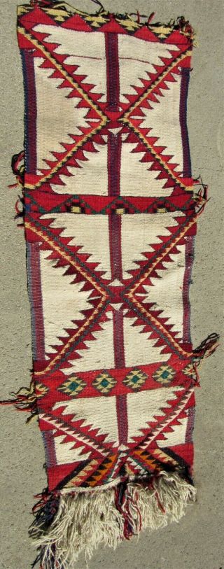 Vintage Antique Handwoven Middle Eastern Rug Runner Islamic Oriental