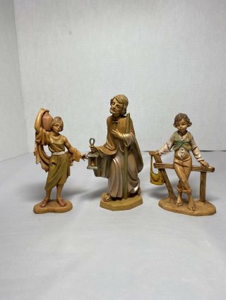 Vintage Fontanini Nativity Figures Set Of 3 Made In Italy