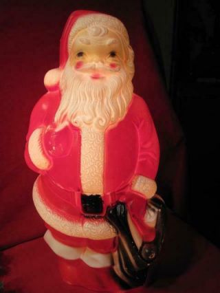 Vtg 1968 Empire Blow Mold Santa Claus Plastic Lights Up 13 "