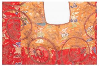 Antique Chinese Qing Dynasty Silk Embroidered textile Women Collar Jacket Robe 5
