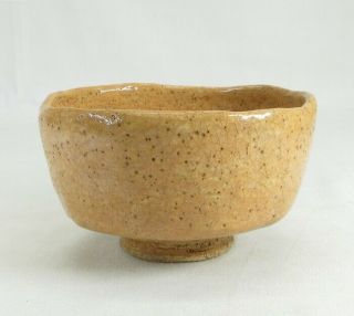 D964: Japanese RAKU pottery tea bowl by great KICHIZAEMON w/SEISAI ' s appraisal 2