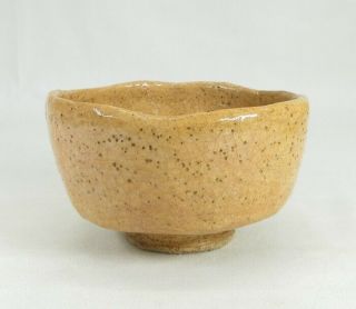 D964: Japanese RAKU pottery tea bowl by great KICHIZAEMON w/SEISAI ' s appraisal 4