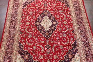 One - of - a - Kind Vintage Floral VIBRANT RED Hand - made Area Rug Oriental Carpet 9x13 4