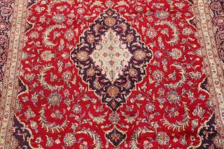 One - of - a - Kind Vintage Floral VIBRANT RED Hand - made Area Rug Oriental Carpet 9x13 5