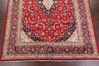 One - of - a - Kind Vintage Floral VIBRANT RED Hand - made Area Rug Oriental Carpet 9x13 6