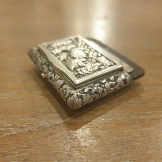 Fine Chinese Export Silver Snuff/Match Box,  Leeching,  Canton,  c1850 3