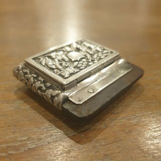 Fine Chinese Export Silver Snuff/Match Box,  Leeching,  Canton,  c1850 4