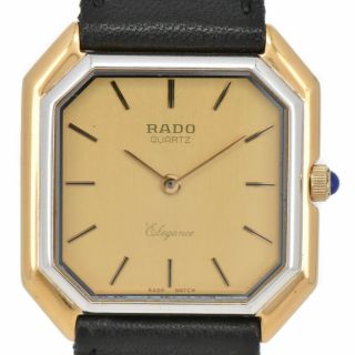 Rado Elegance 121.  9002.  2 Gold Dial Quartz Unisex Watch K 98069