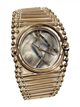 Vintage Pearl Women’s Quartz Silver Tone Wrist Watch Bracelet Nos (1655m)