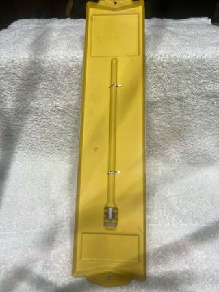 Vintage John Deere Yellow Metal Advertising Thermometer Rare find 2