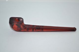 A Collectible Antique Vintage Art Deco 1920s Cherry Amber Bakelite Smoking Pipe
