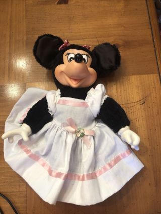 Korea Minnie Mouse Vintage Rubber Face Plush Applause Wallace Berrie Walt Disney