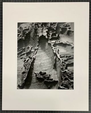 Brett Weston “erosion,  Spain,  1971” Signed Vintage Silver Gelatin Print - Edward