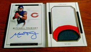 Mitchell Trubisky 2017 National Treasures Rookie Auto Patch 60/99 Bears Bk