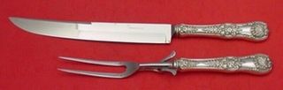English King By Tiffany And Co Sterling Silver Roast Carving Set 2 - Piece Hh Ws