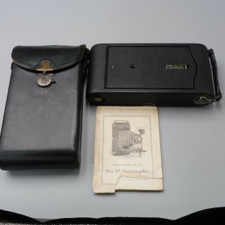 Vintage 3 - A Folding Autographic Brownie Camera Eastman Kodak Company A - 122 Film
