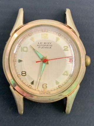 Vintage Leroy 17 Jewels Gold Filled Automatic Mens Watch