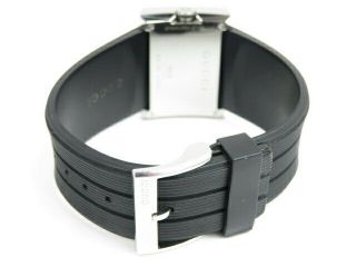 Authentic Gucci wrist watch stainless steel rubber Quartz men Switzerland r10305 3